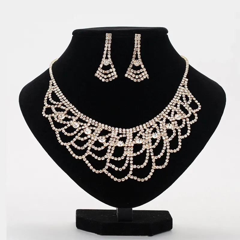 Necklace and earrings two-piece combination jewelry