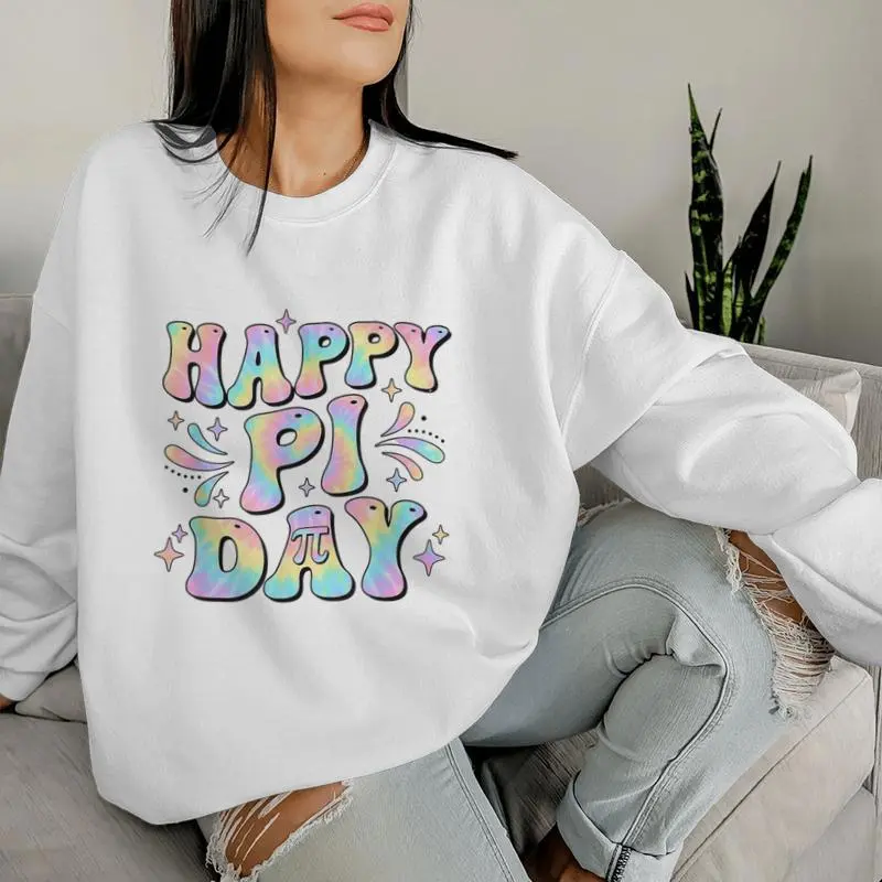 Happy Pi Day 314 Math Teacher Groovy Retro Tie Dye Women Sweatshirt