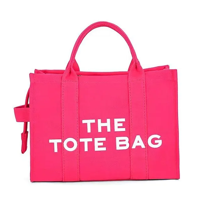 Women's Girls' Handbag Tote Canvas Shopping Daily Holiday Print Solid Color Letter Black White Pink
