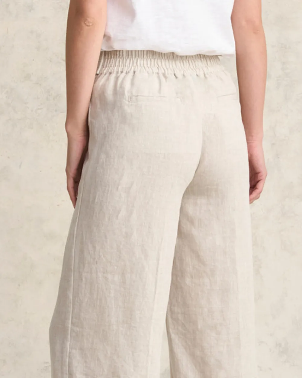 Mid Waist Linen Pants