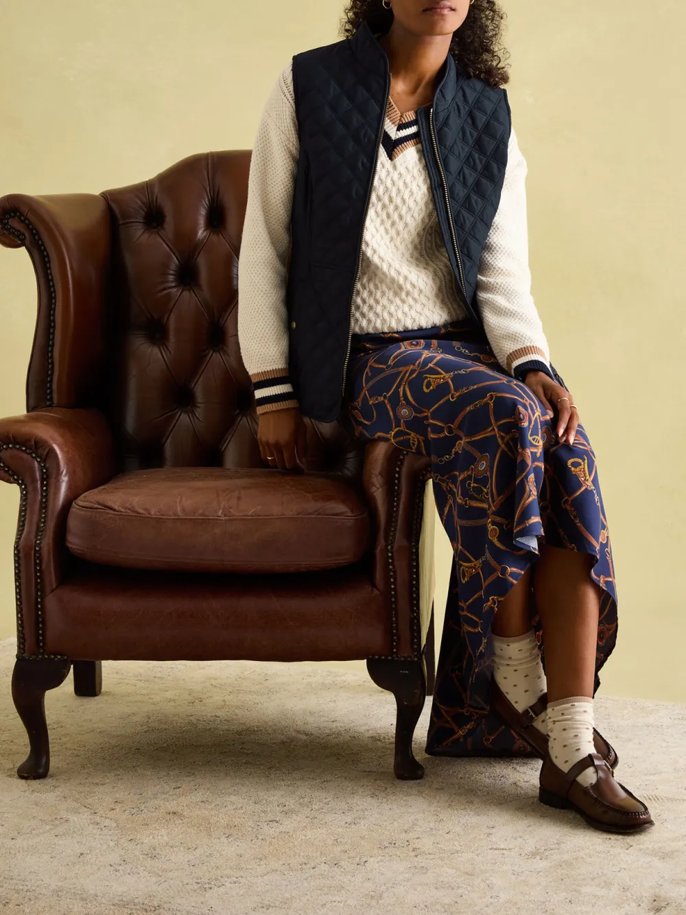 Navy Blue Showerproof Diamond Quilted Gilet