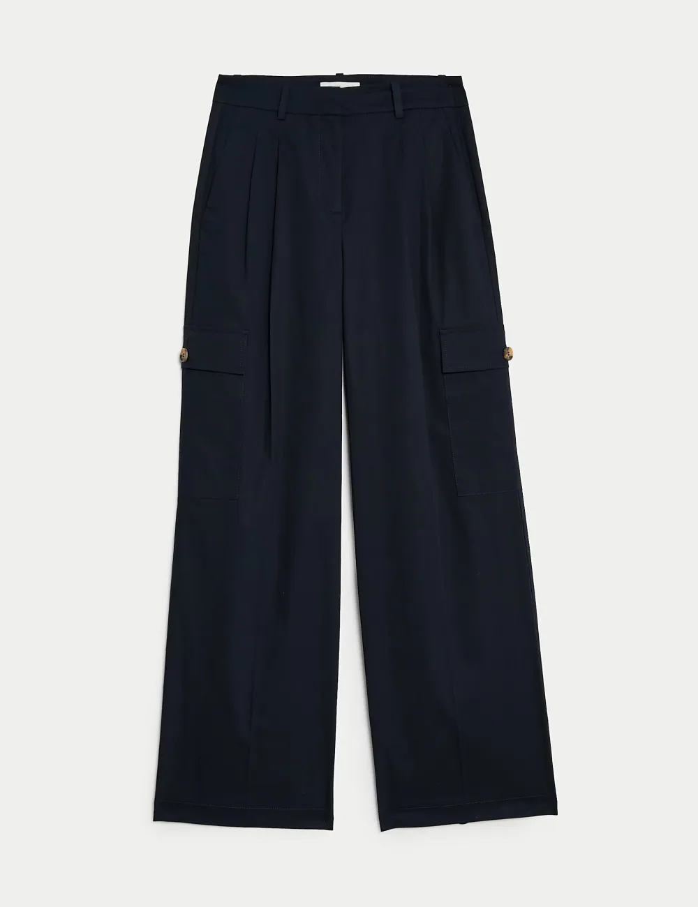 Cotton High Waisted Trousers