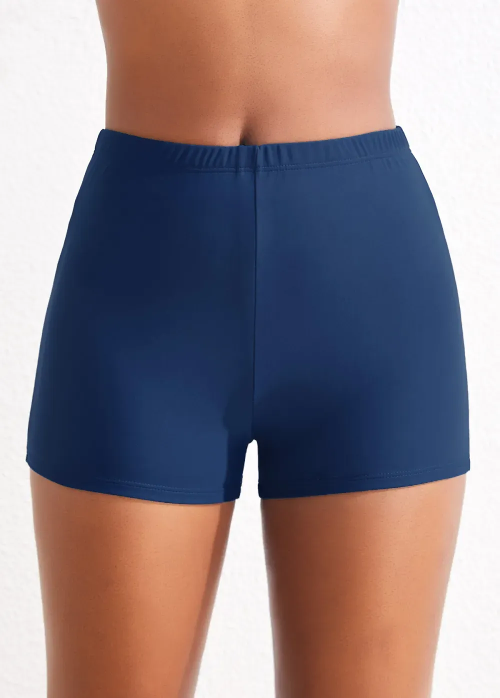 Mid Waisted Peacock Blue Swim Shorts
