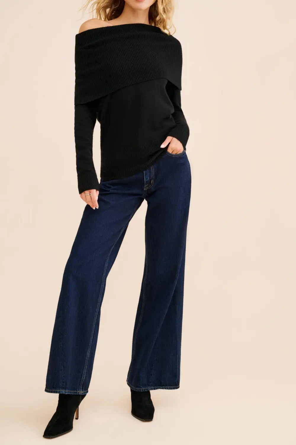 Cashmere Off-The-Shoulder Sweater