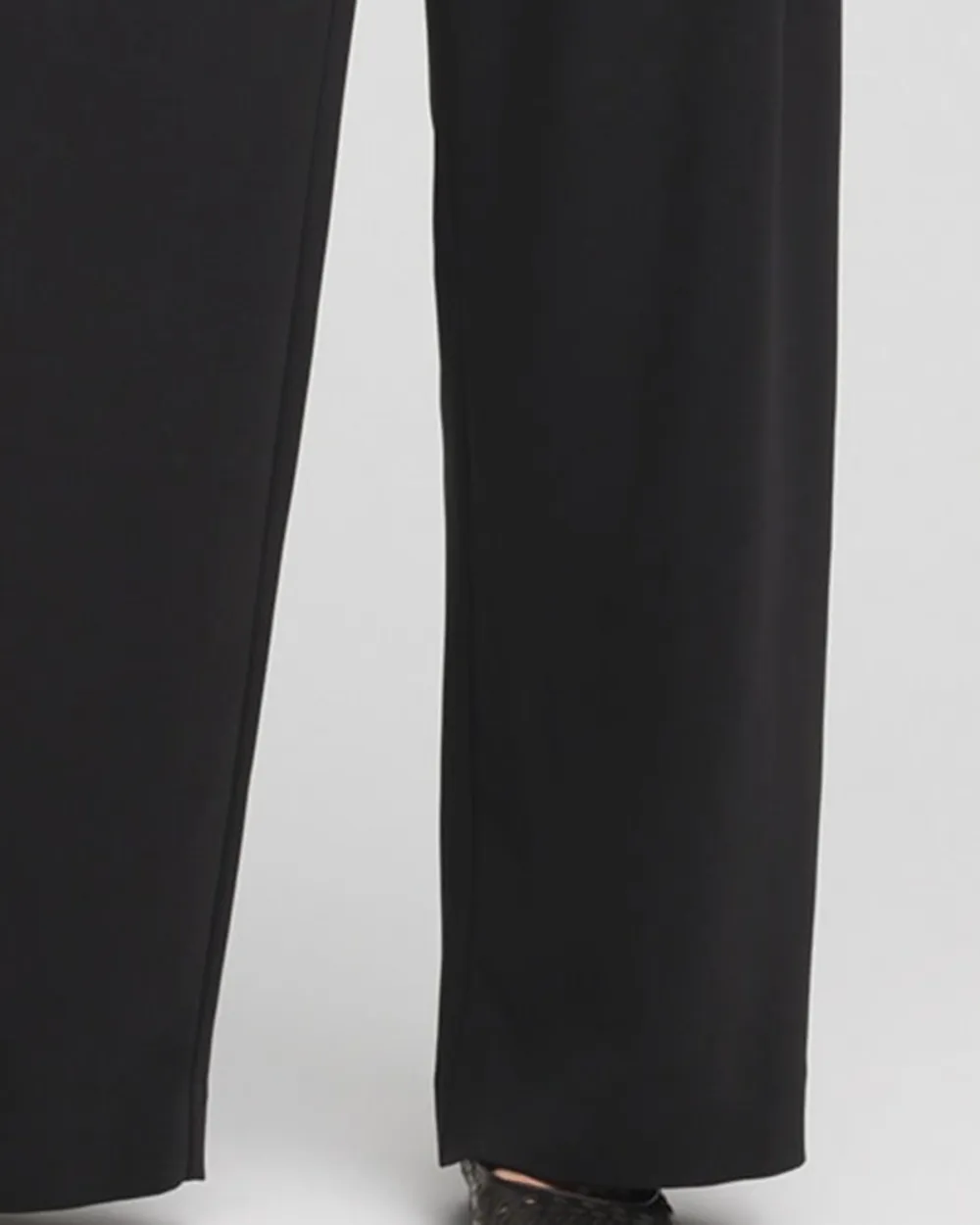 Crepe Pleated Wide-Leg Pants