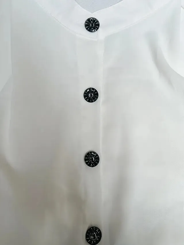 Women's Shirt Dress Casual Dress Cotton Linen Dress Midi Dress Cotton Blend Fashion Basic Outdoor Daily Shirt Collar Button Half Sleeve Summer Spring Fall 2023 Regular Fit Black White Green Plain S M