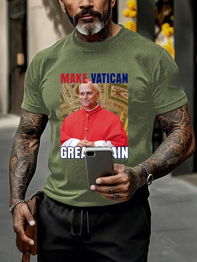 Men'S Make Vatican Great Again Pope Leo Xiv 8th May 2025 Printed T-Shirt