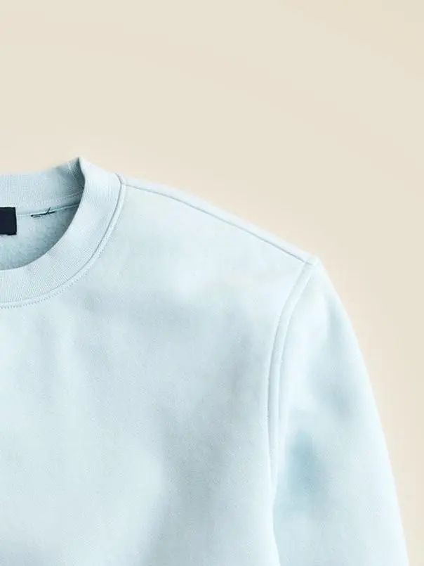 Light Blue Crew Neck Sweatshirt