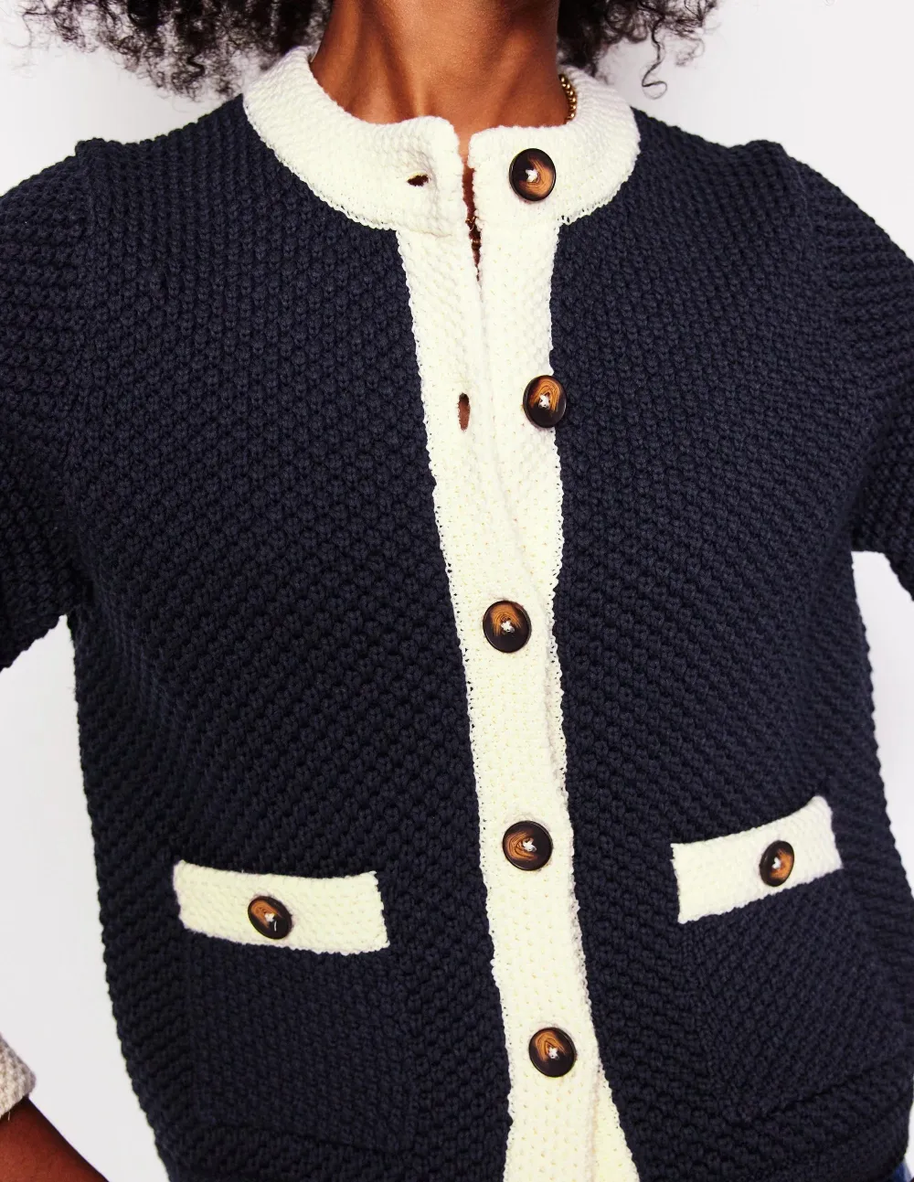 Navy Knitted Jacket
