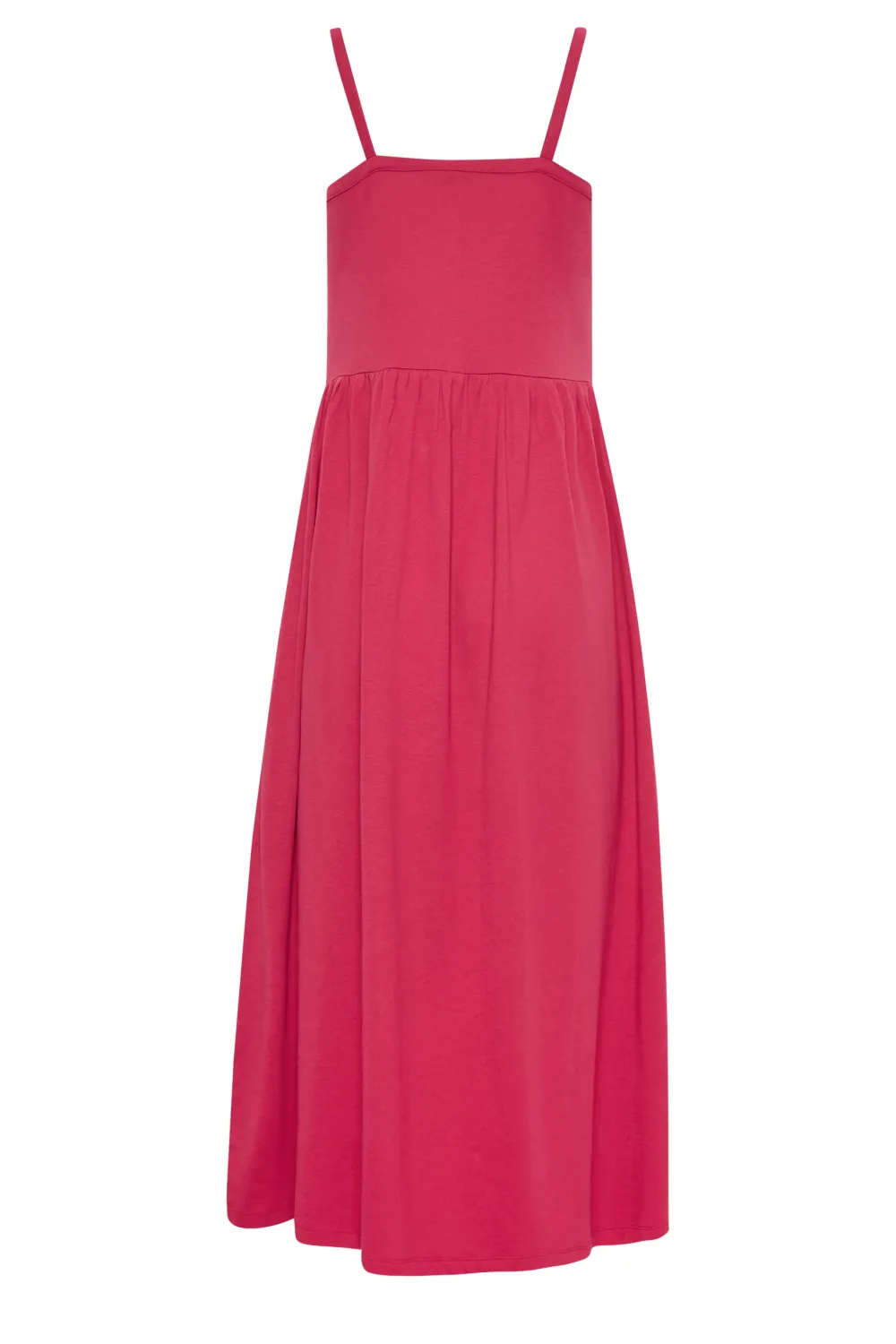 LTS Tall Hot Pink Button Through Midi Cami Dress