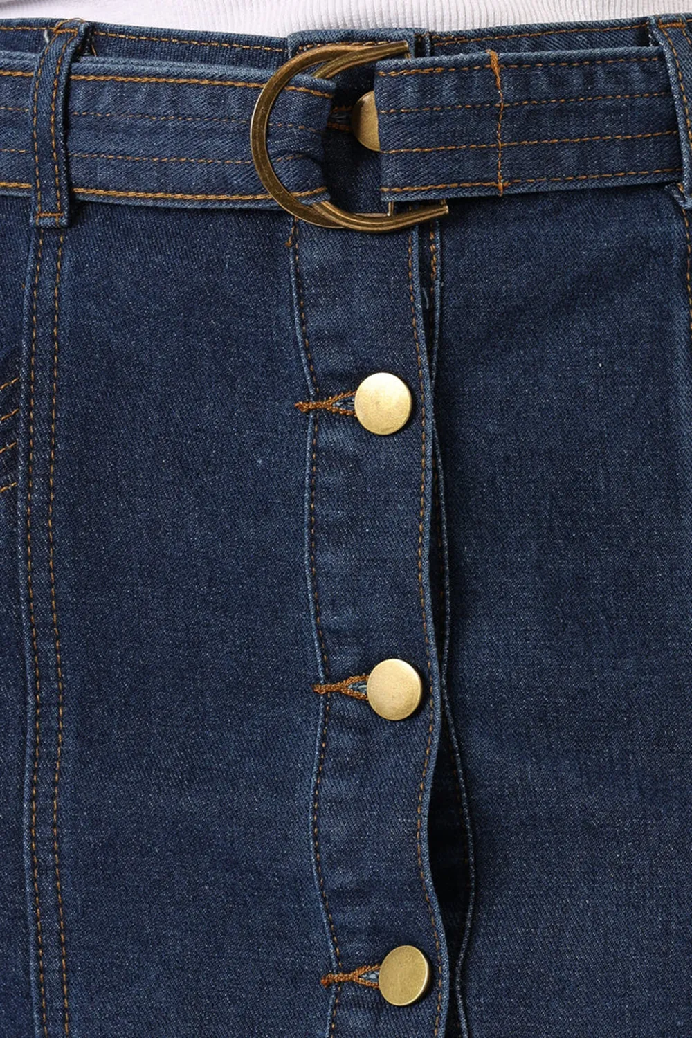 COMFORTABLE MIDI DENIM SKIRT