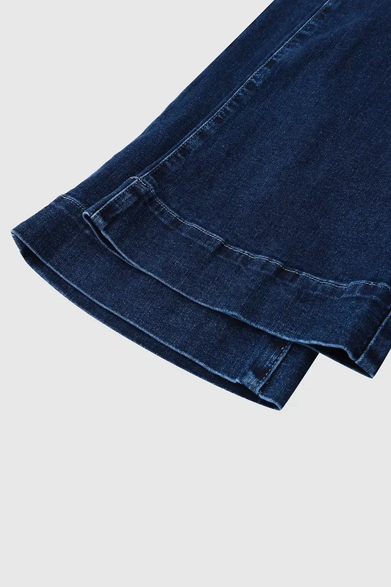 Pocket Detail Mid Rise Bootcut Jeans Without Belt