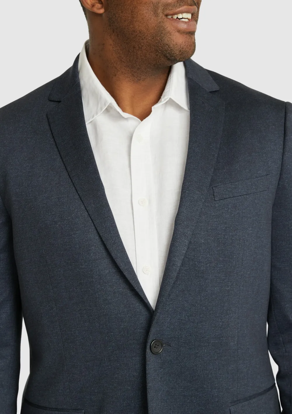 NAVY POCKETED COMFORT BLAZER