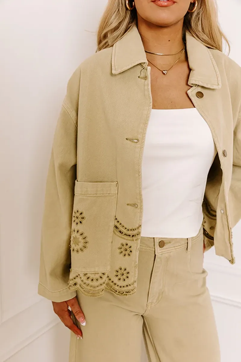 Wrinkle-Resistant And Versatile Hollowed-Out Women's Jacket