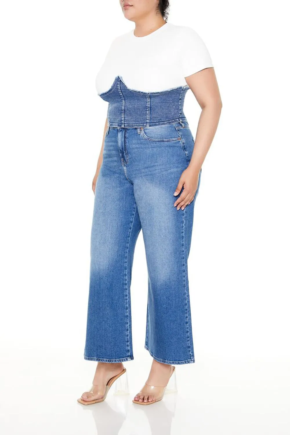 Plus Size High-Rise Wide-Leg Jeans