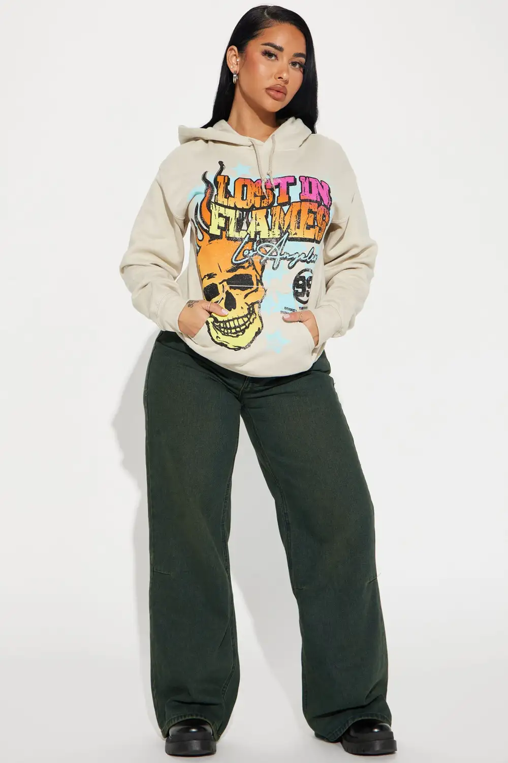 Lost In Flames Hoodie - Sand