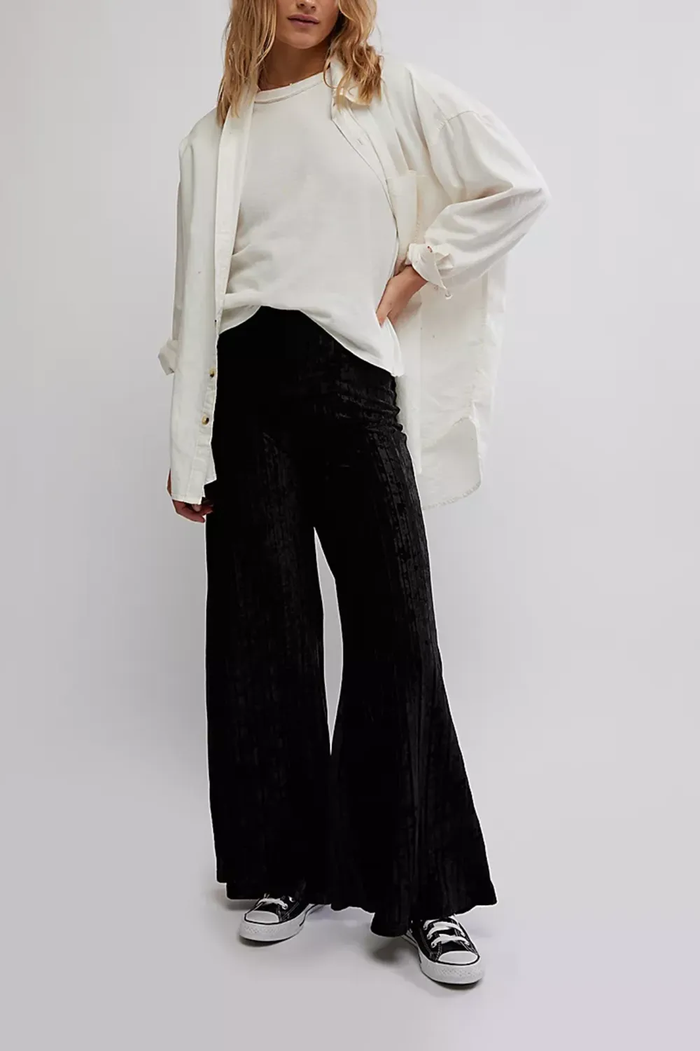 Pleated Wide Leg Pants