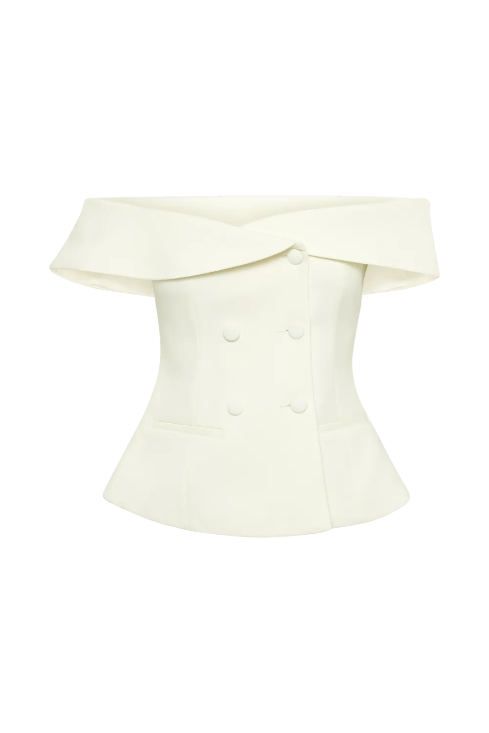 Strapless Suiting Top