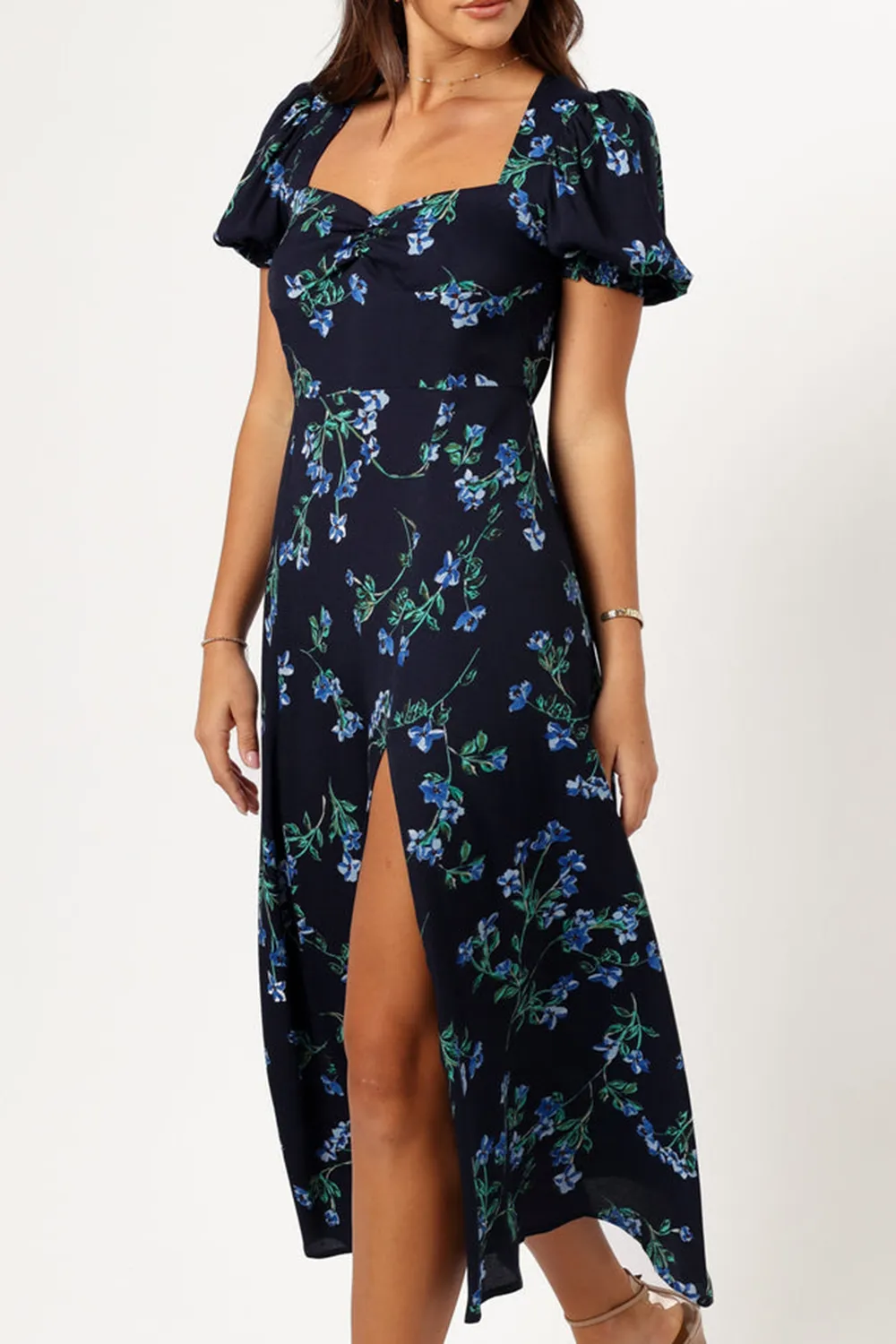 MIDNIGHT BLUES MIDI DRESS