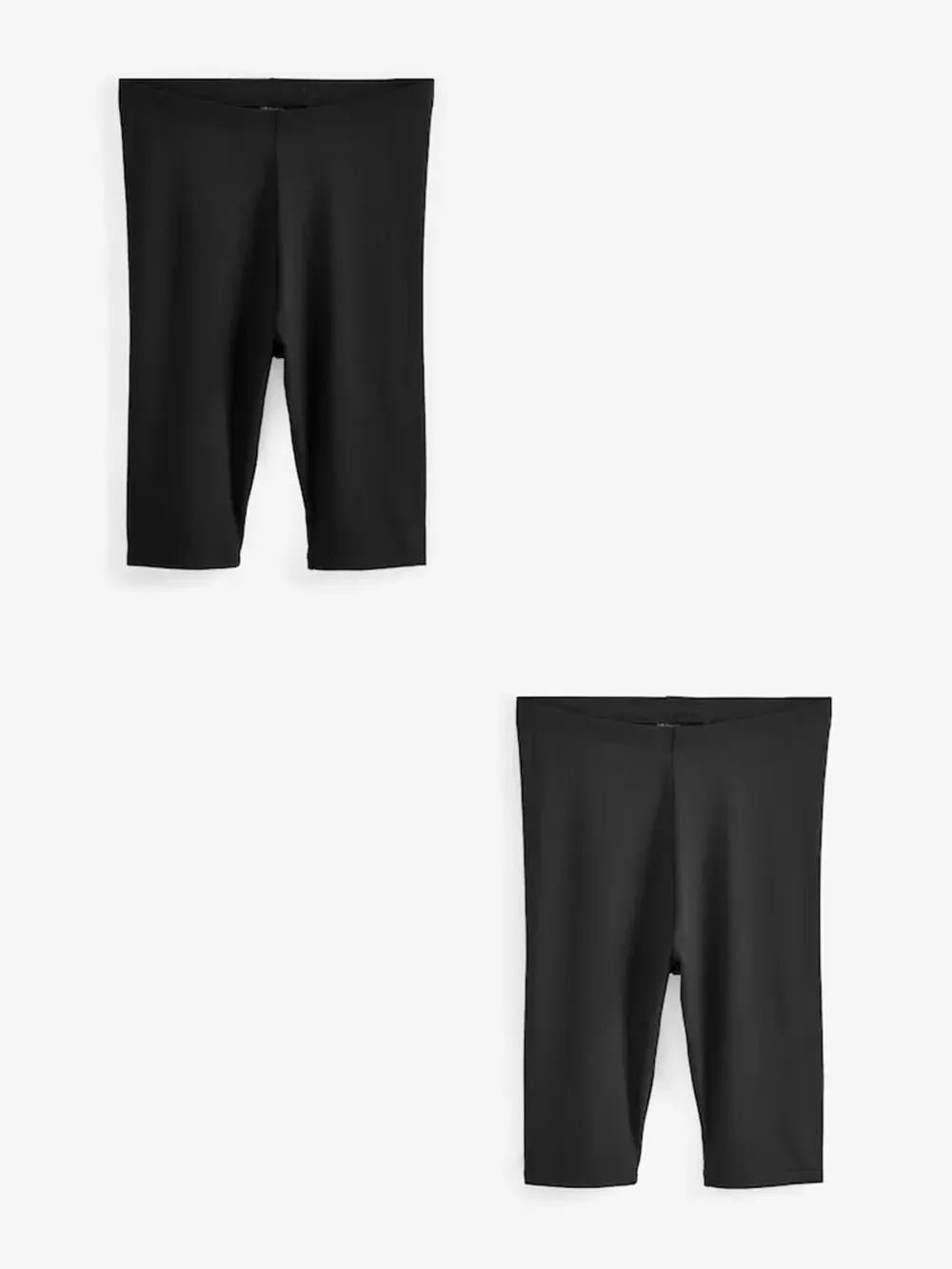 Black Basic Minimalist Form-Fitting Shorts