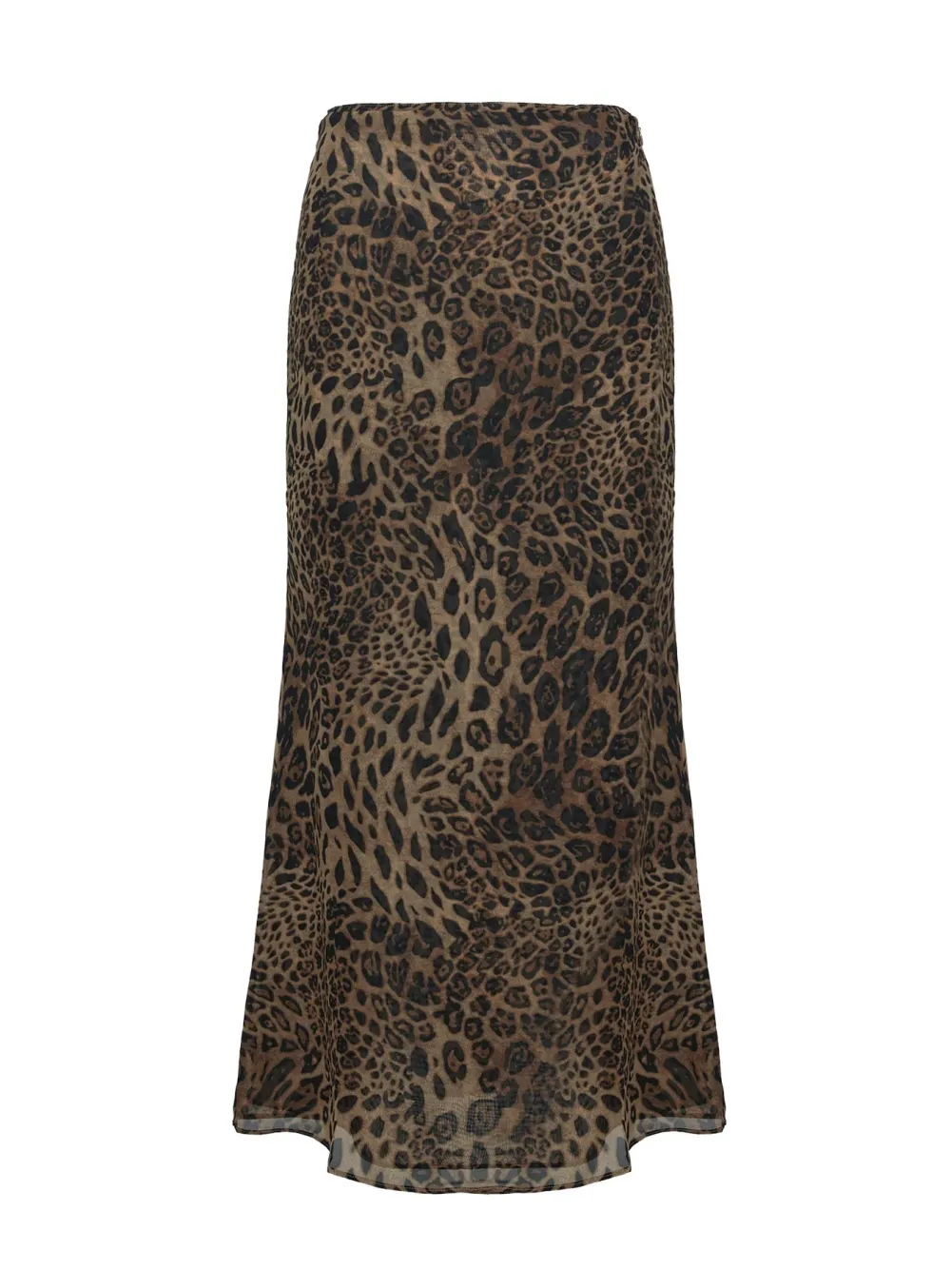 Leopard Print High Waist Maxi Skirt