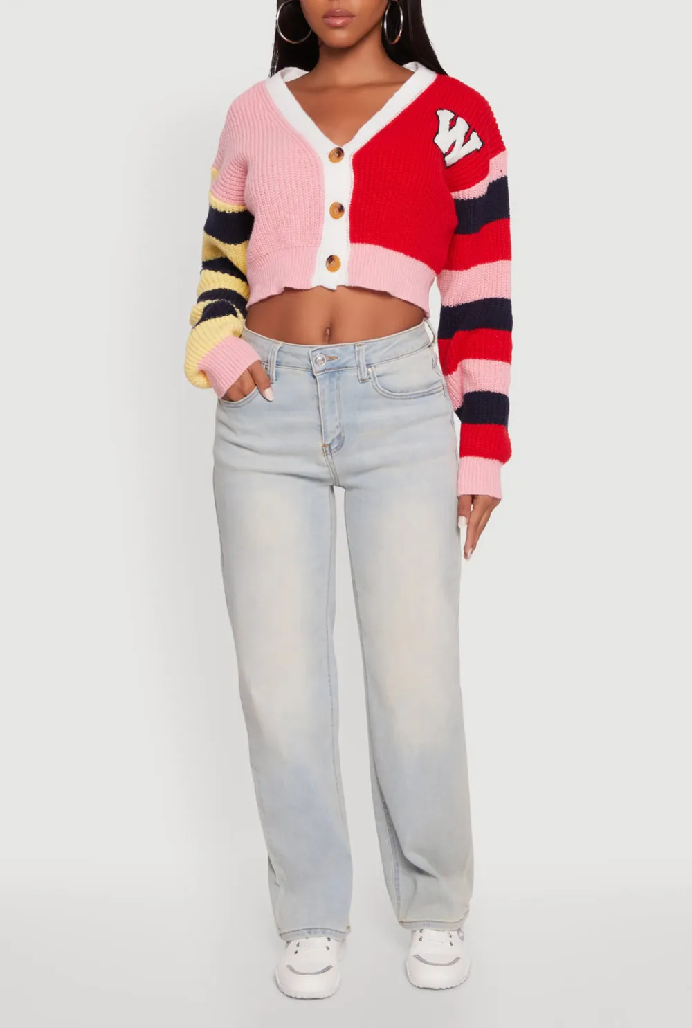 Striped Contrasting Cardigan