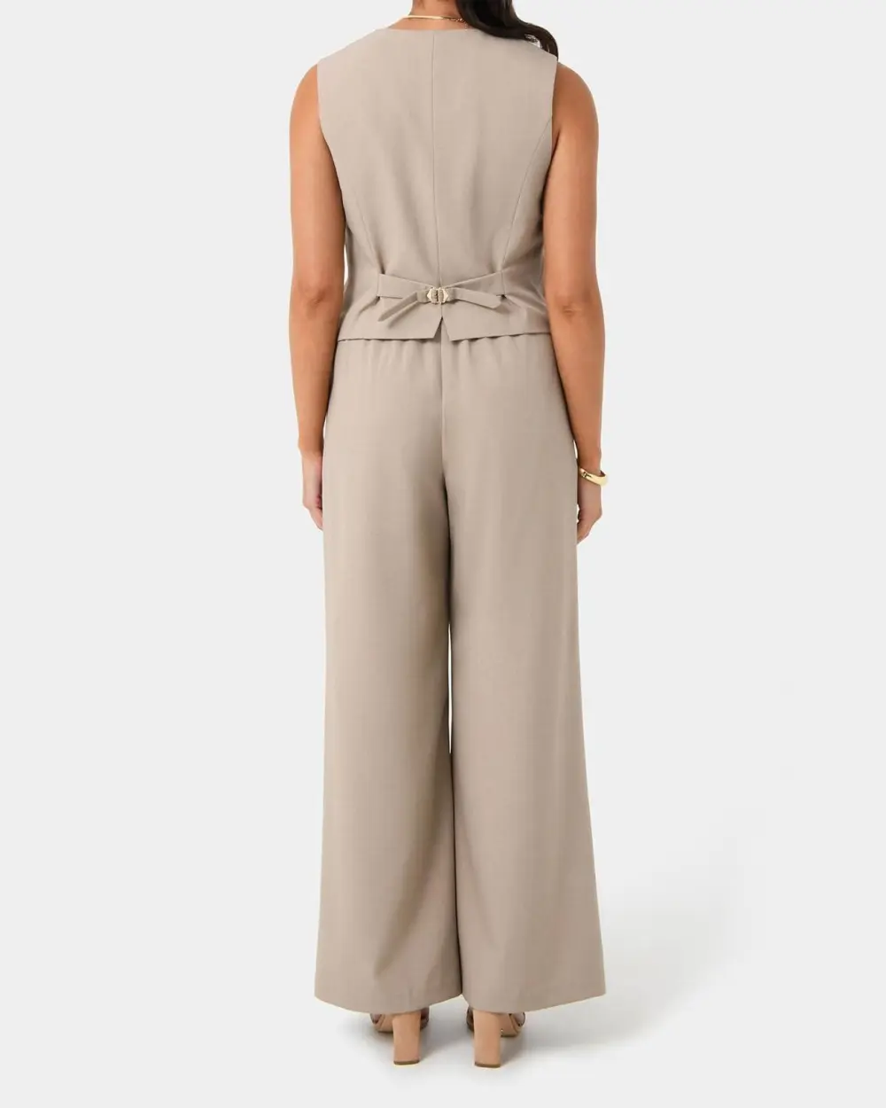 Elastic Waist Relax Pants -Sand