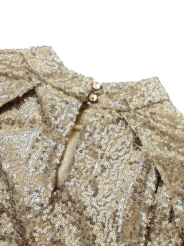 Women‘s Semi Formal Party Dress Sequin Dress Short Mini Dress Silver Gold Sleeveless Pure Color Sequins Split Spring Summer Crew Neck Stylish Elegant 2023 S M L XL XXL