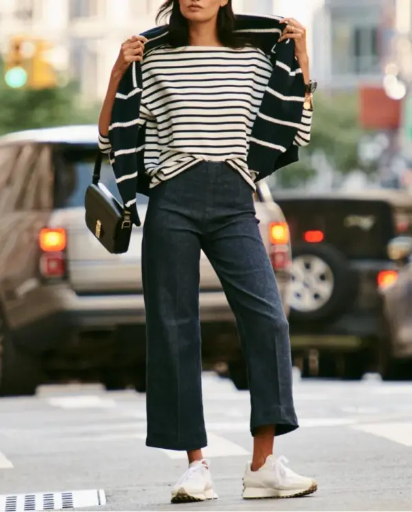 Cropped Wide-Leg Jeans - Raw Indigo