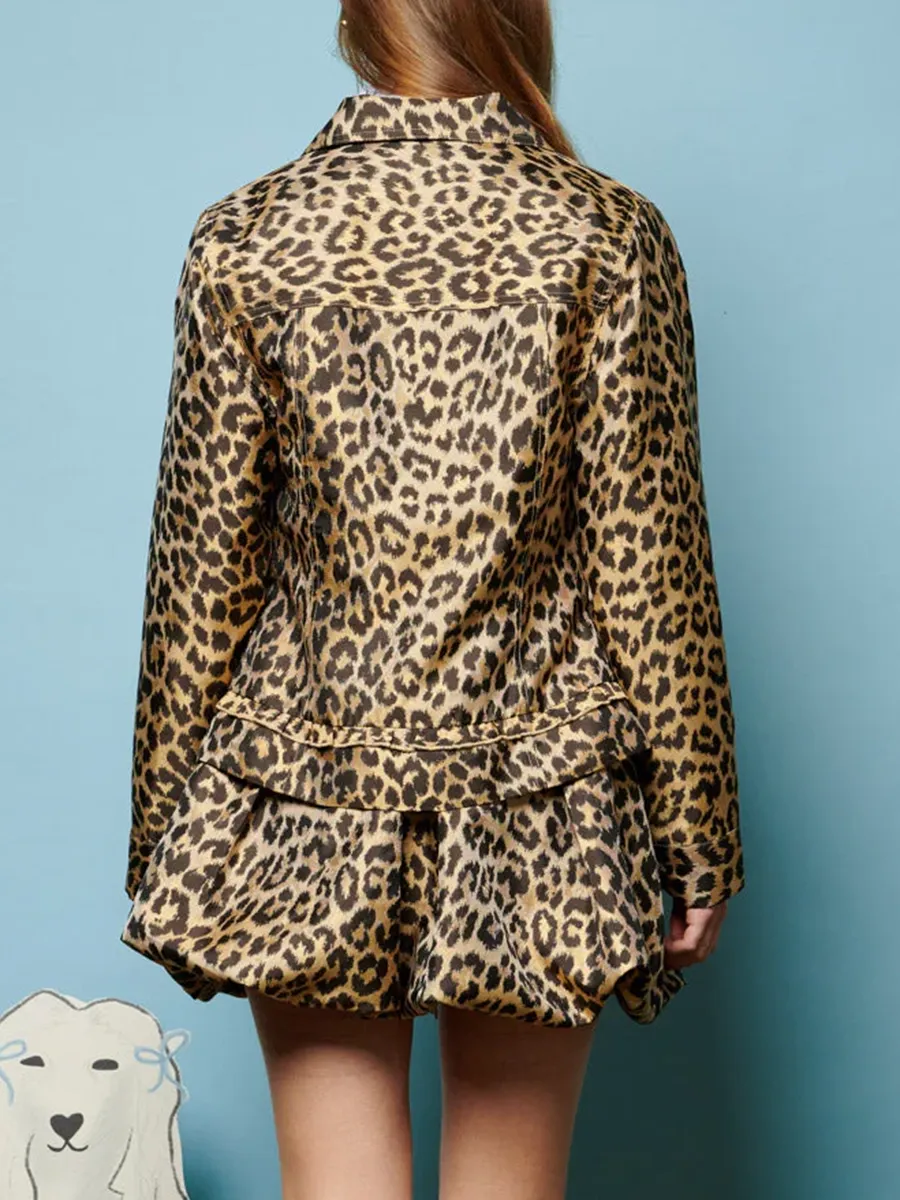 Regular Leopard Jacquard Jacket