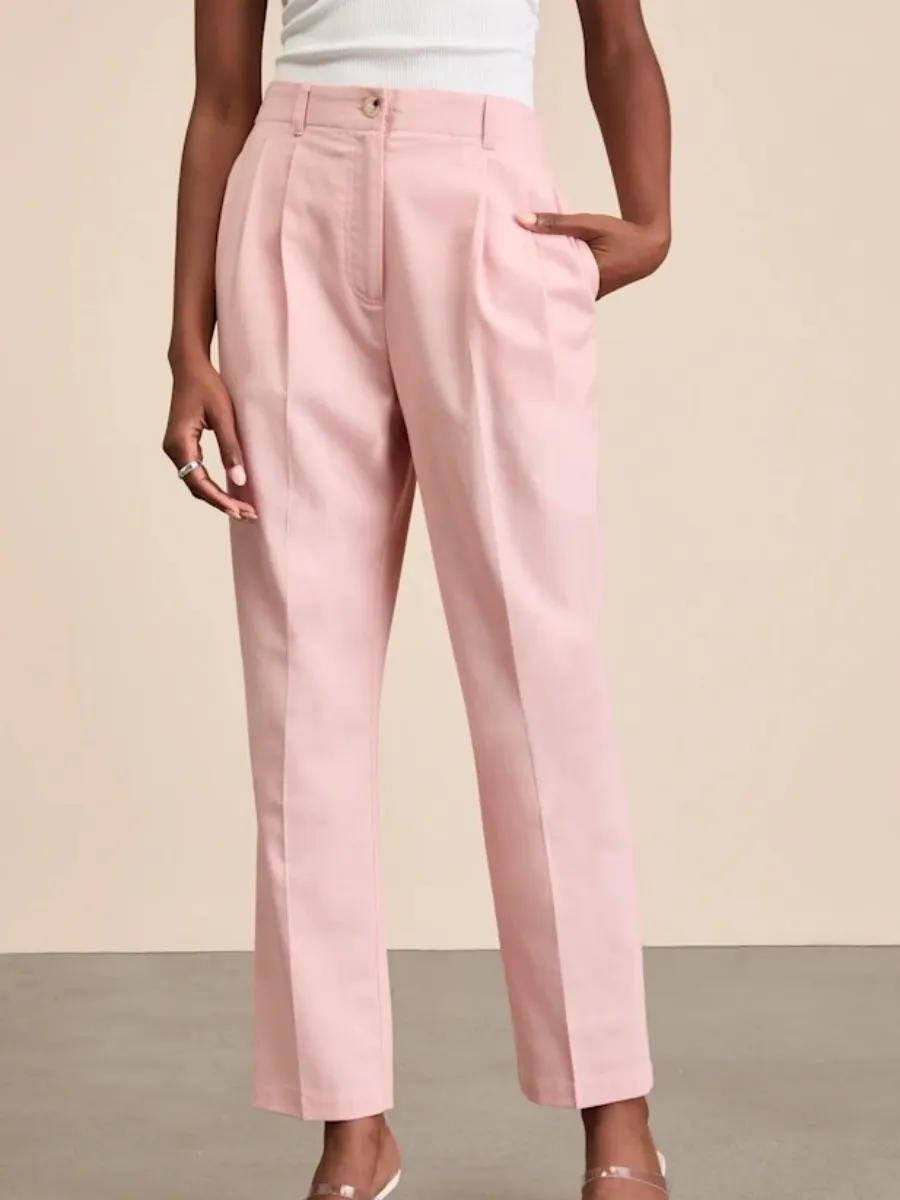 High Waist Straight Leg Pants