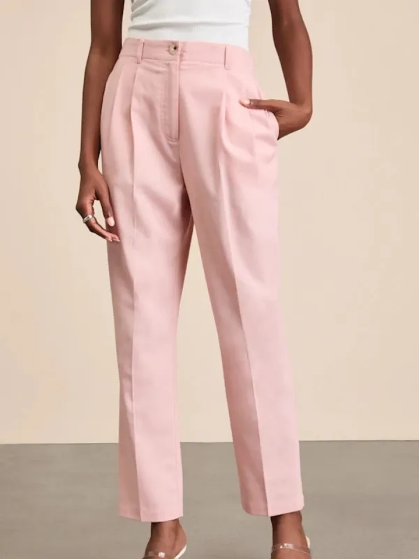 High Waist Straight Leg Pants