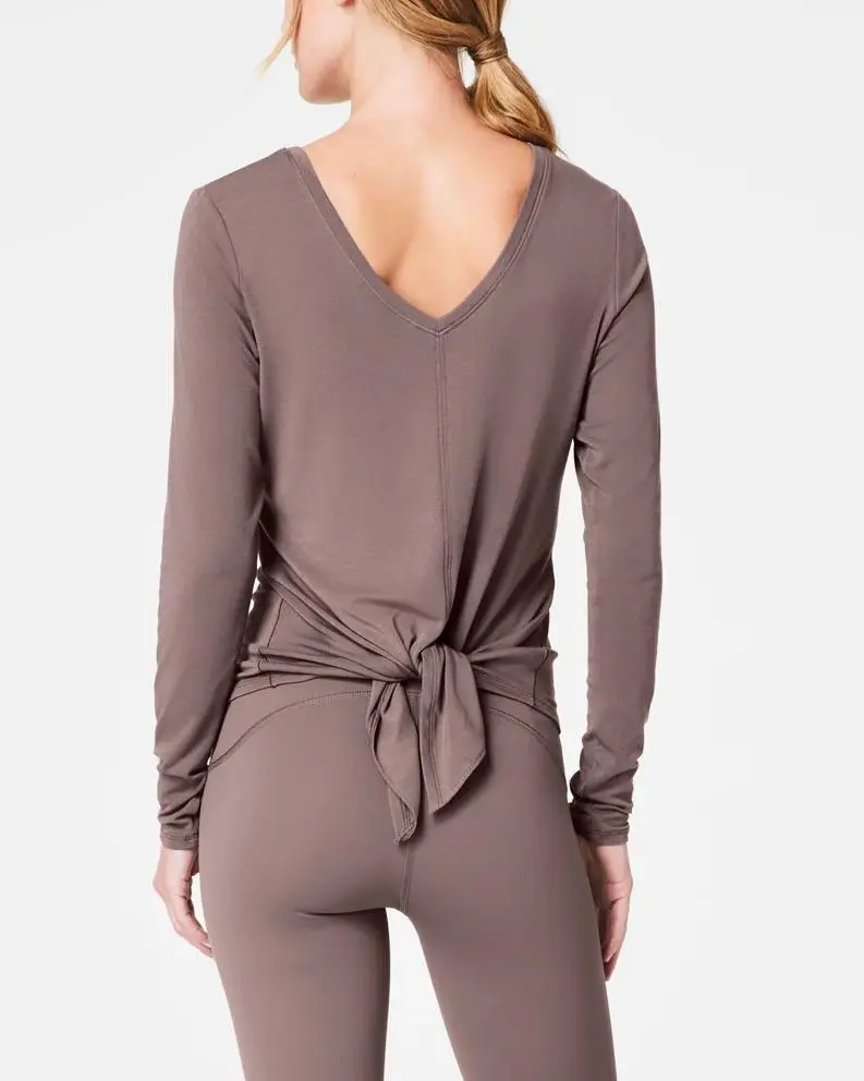 Long Sleeve Convertible Tie Top