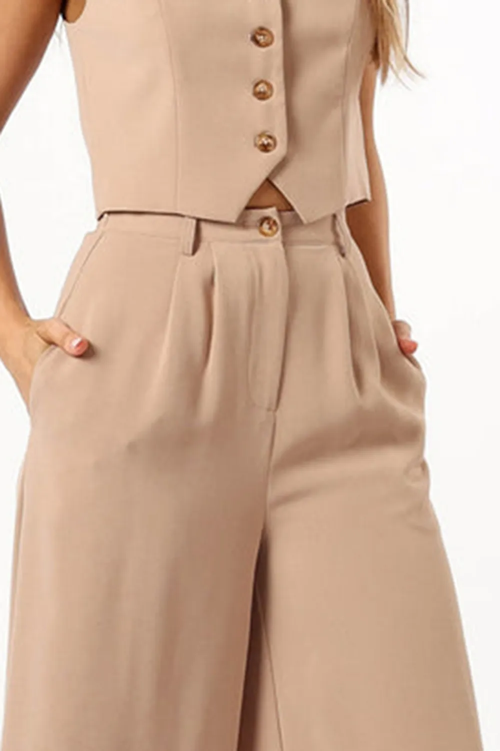 WIDE LEGS PANT - BEIGE