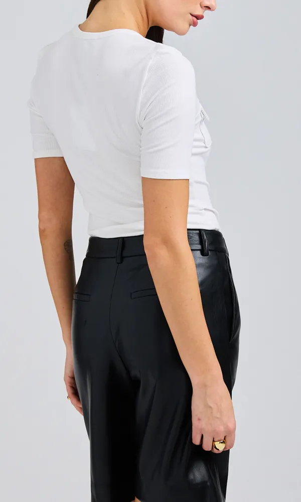 Solid Round Neck Top