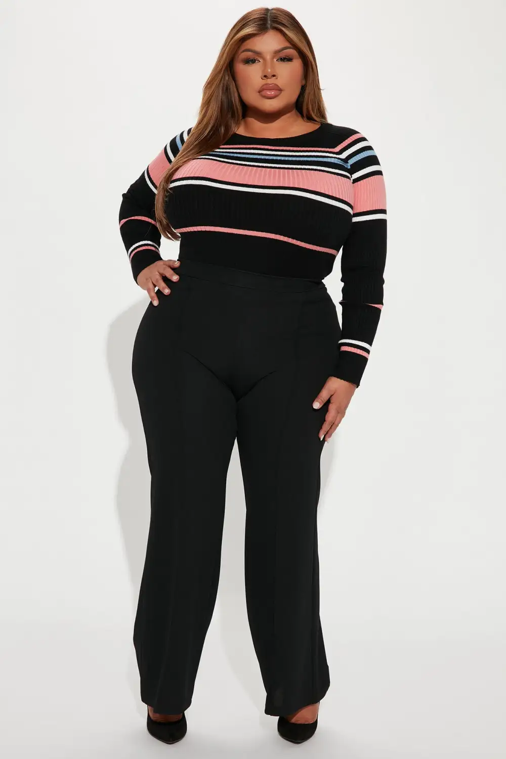 Stripes For Days Sweater - Black/combo