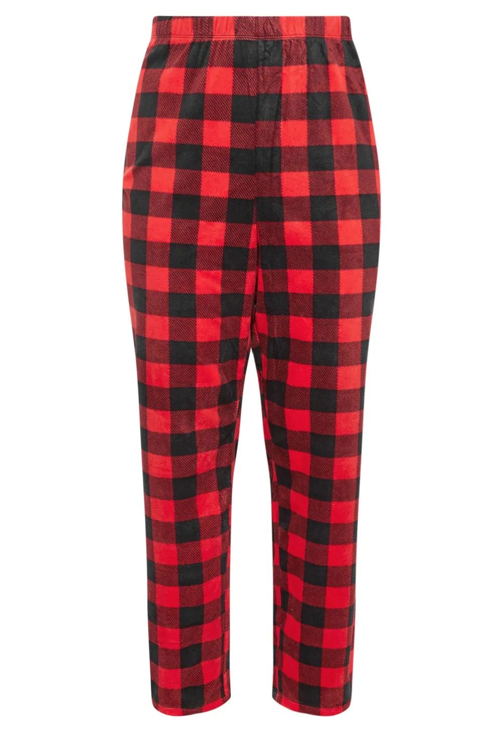 YOURS Curve Red Tartan Print Pyjama Bottoms