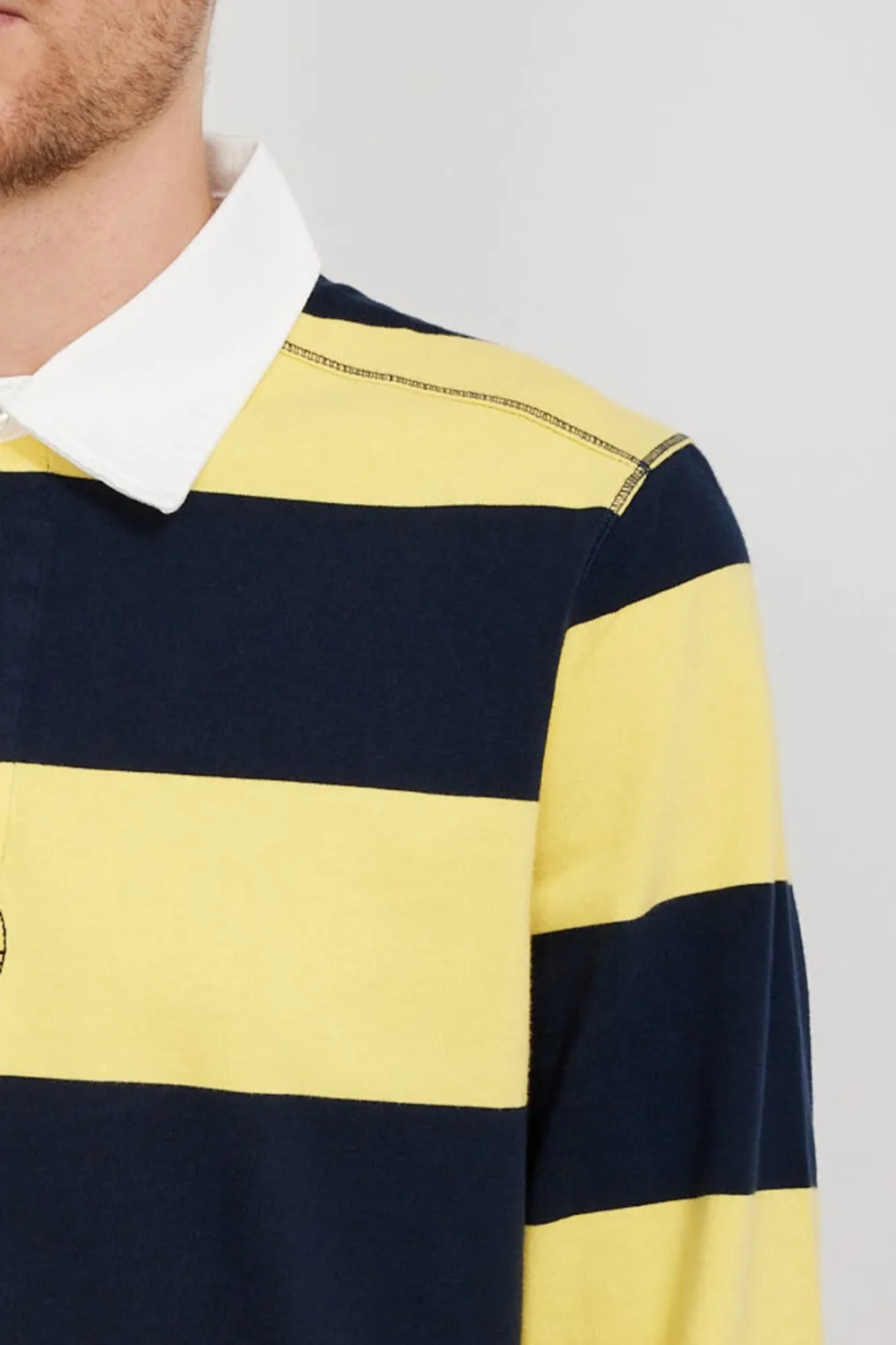 Striped Logo Rugby Polo Sweat Snapdragon