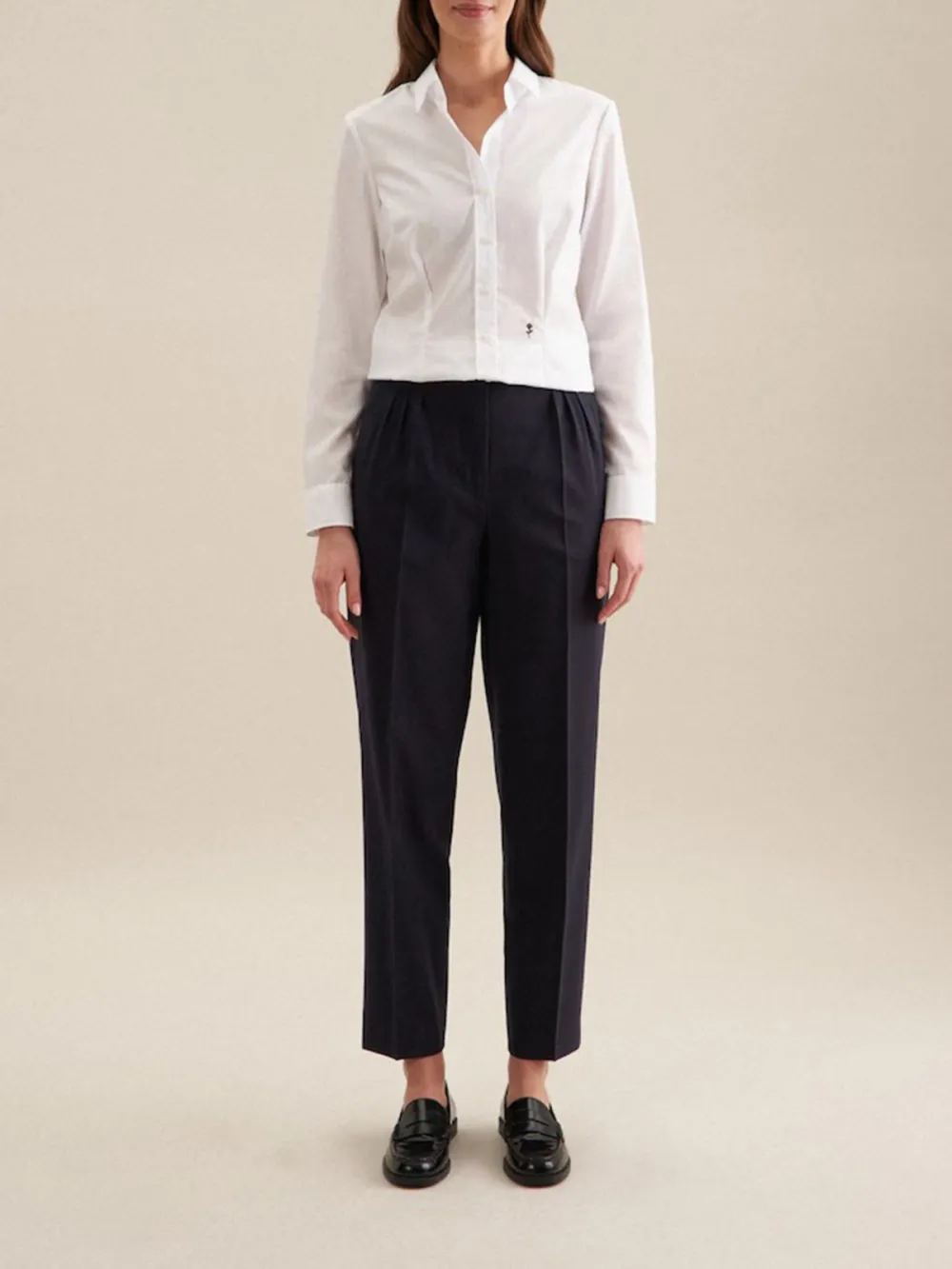 Plain Colored Long Sleeve Casual Style Blouses