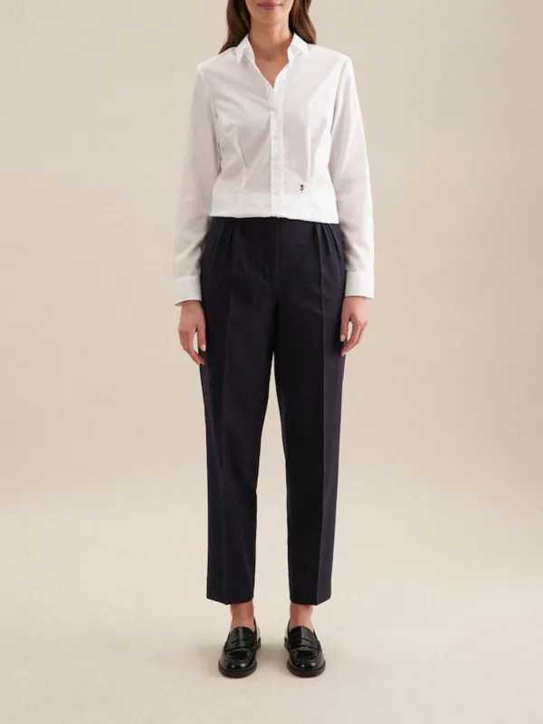 Plain Colored Long Sleeve Casual Style Blouses