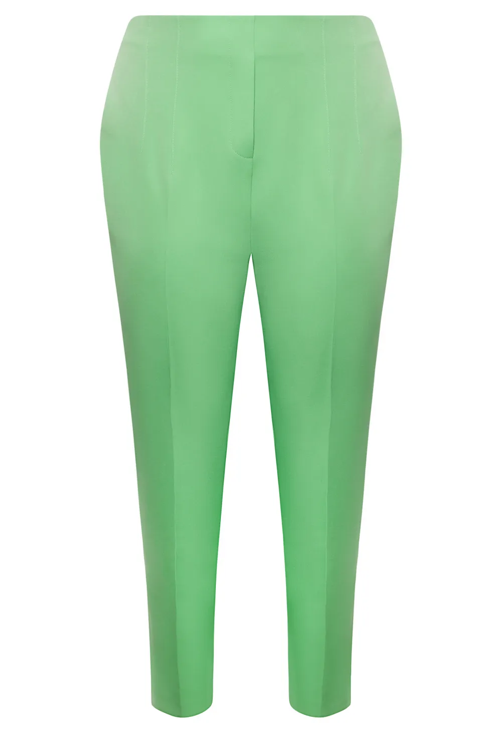 YOURS Curve Green Darted Waist Tapered Trousers