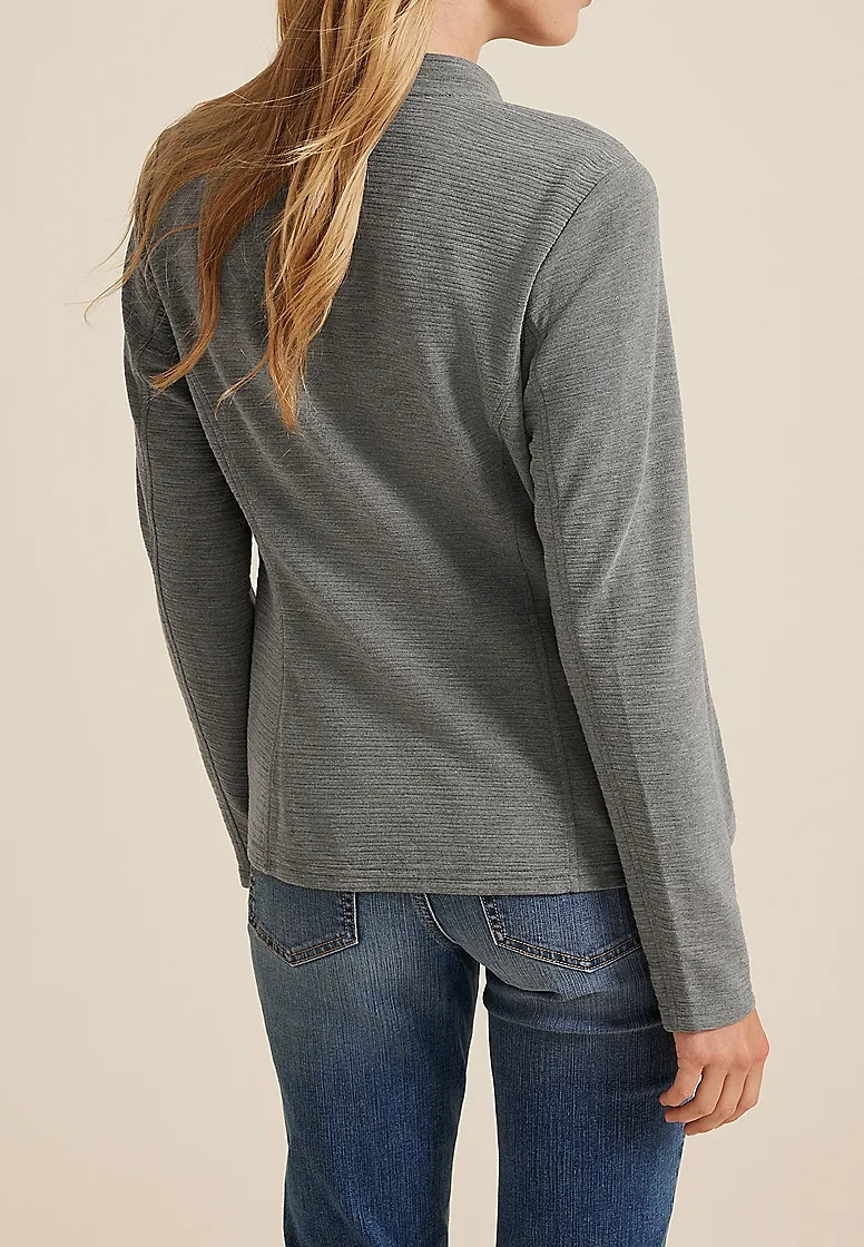 Button Front Military Blazer