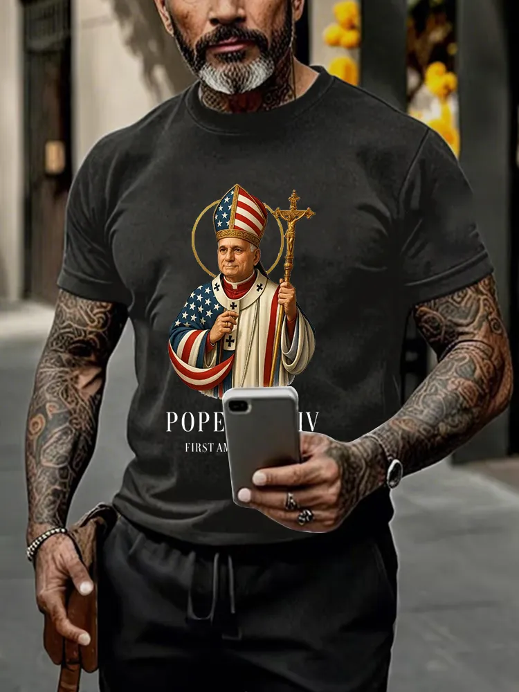 Men'S Habemus Papam Pope Leo Xiv Printed T-Shirt