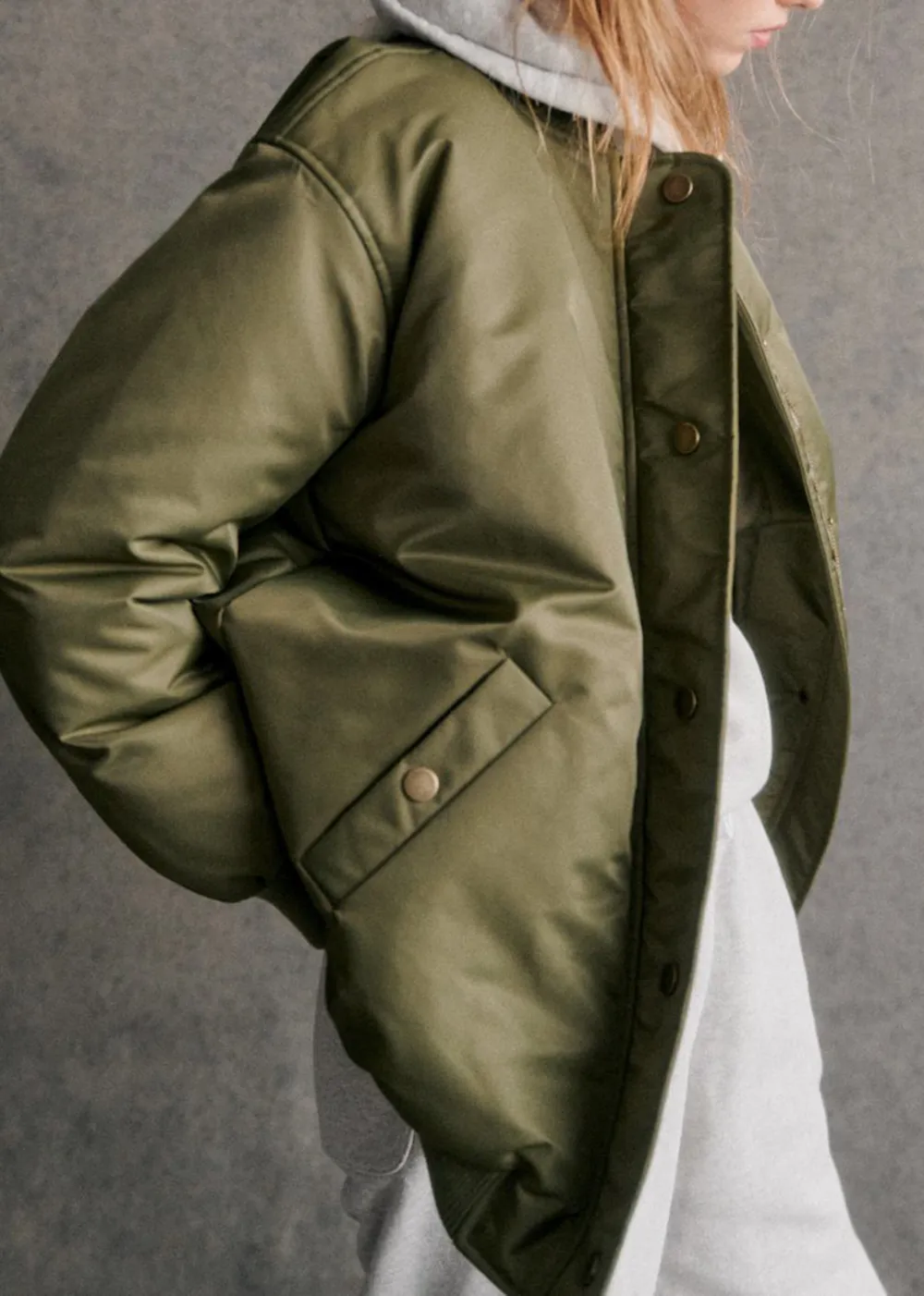 Green Bomber Coat