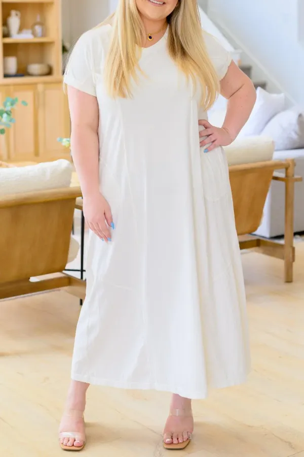 Temperament White Long Dress