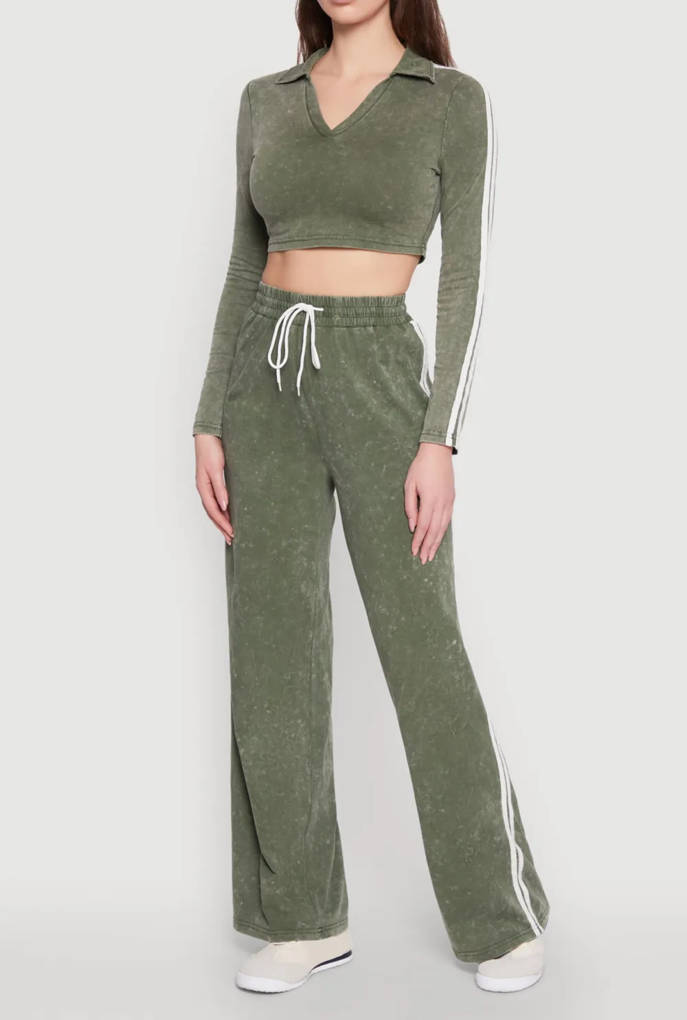 Drawstring Striped Pants