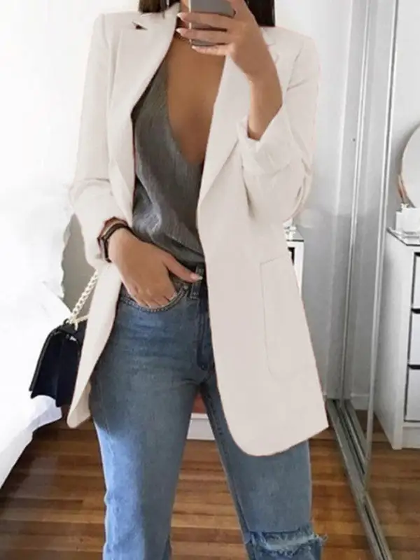 Fashion Lapel Slim Fit Blazer Jacket