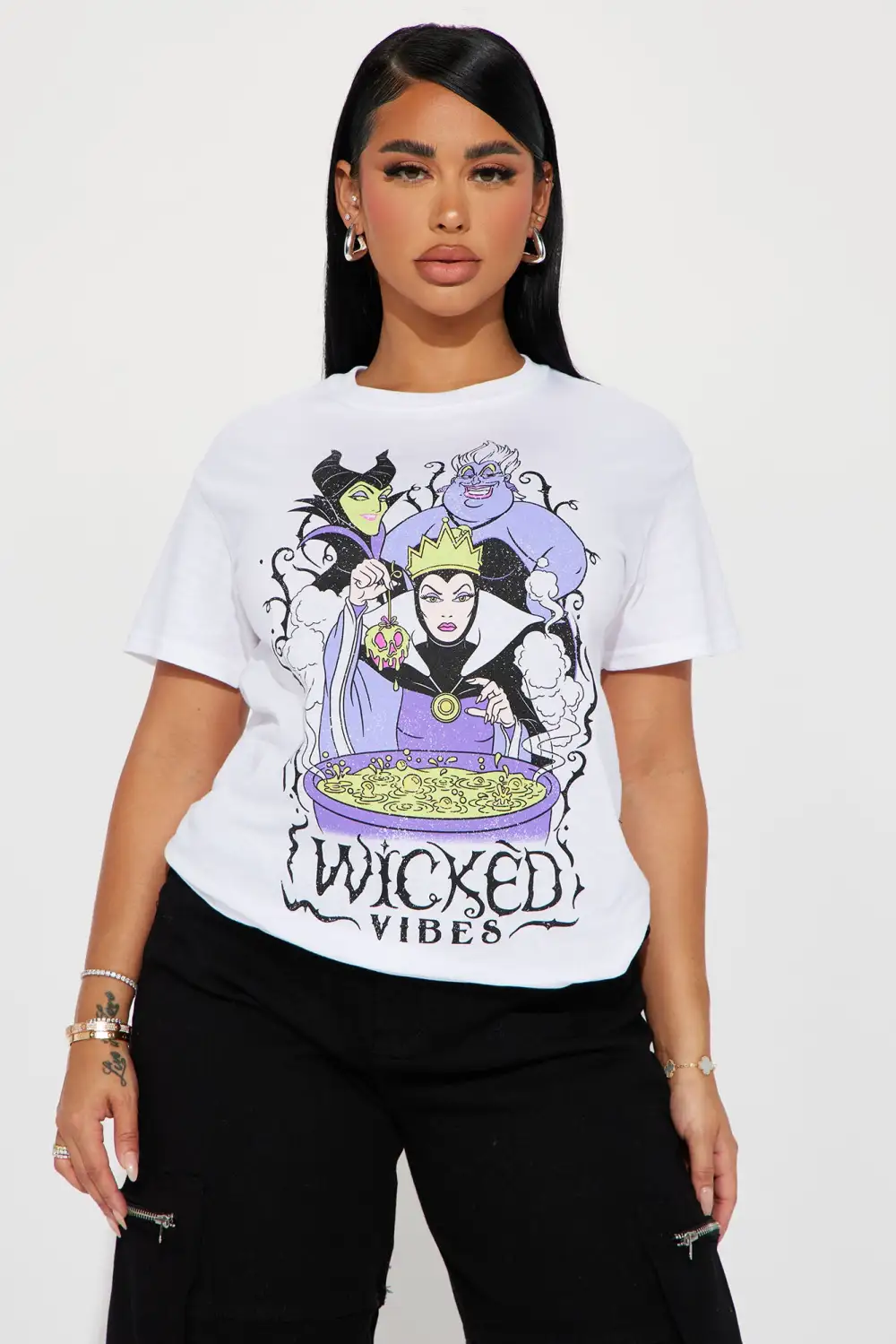 Totally Wicked Disney Villians Graphic Tshirt - White