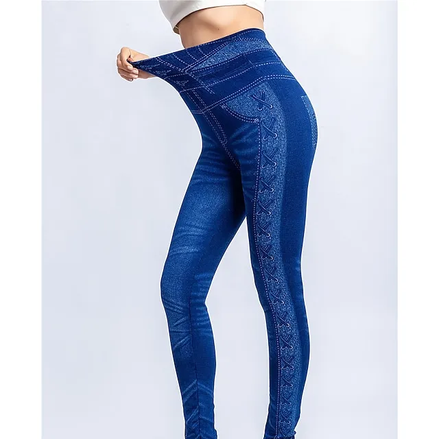 Women's High Elasticity High Waist Athletic Athleisure Black Blue S M Summer Spring