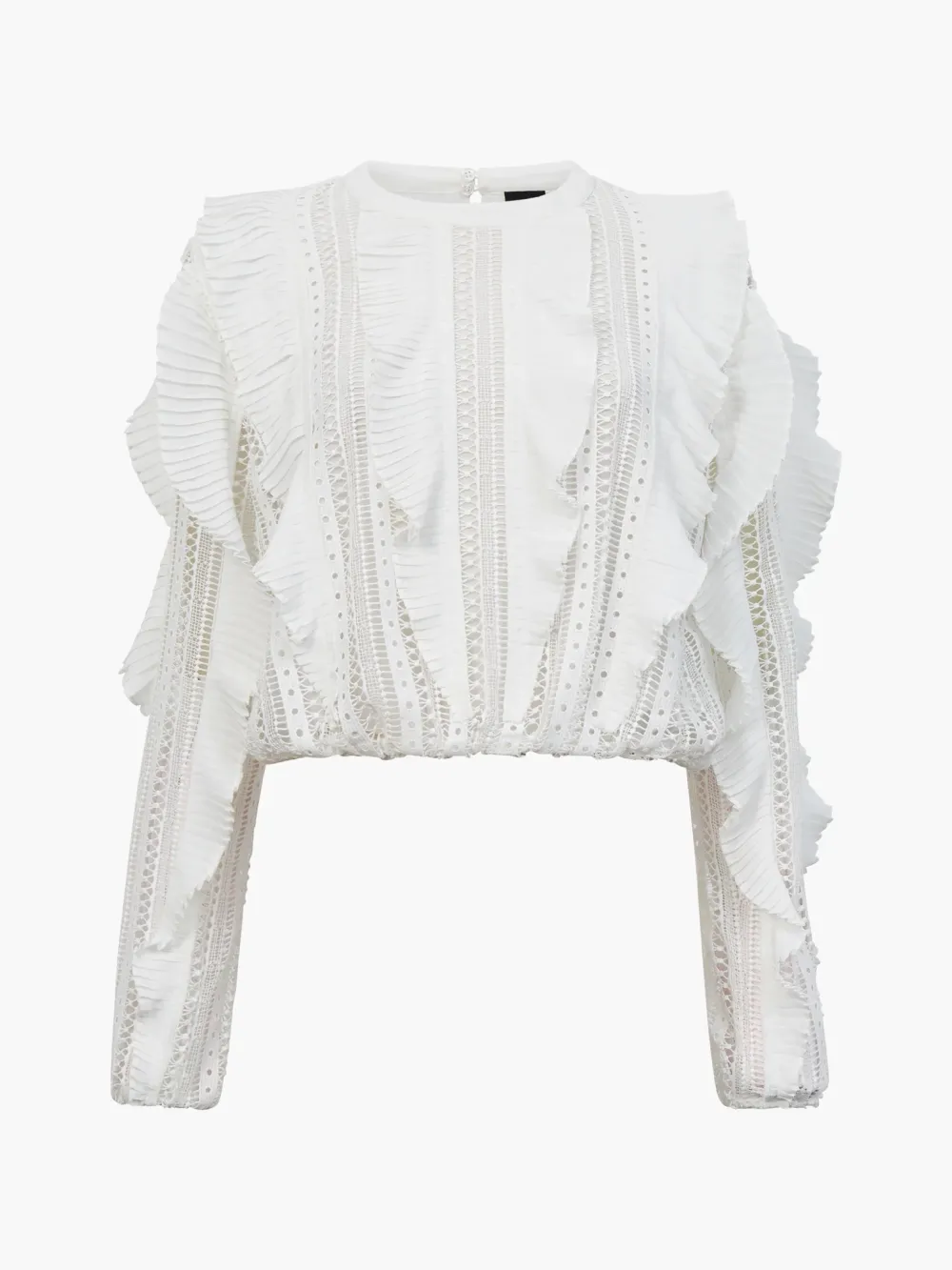 Cotton Sweat-Wicking Art Ruffled Shirt